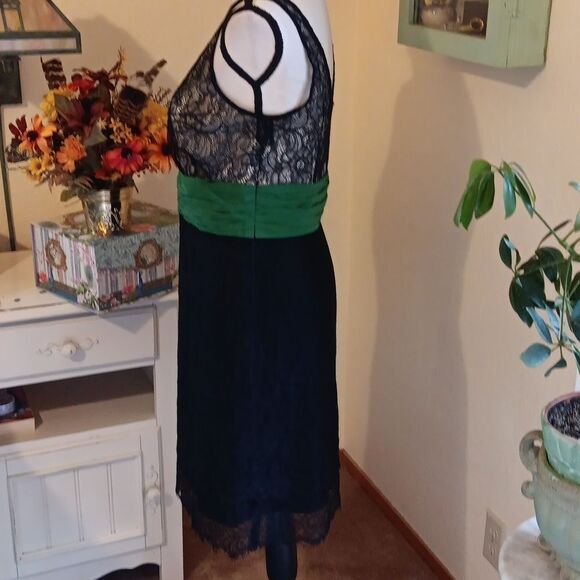 Moulinette Soeurs Anthropologie Black Lace Dress With Kelly Waistband.Balletcore - Picture 6 of 13